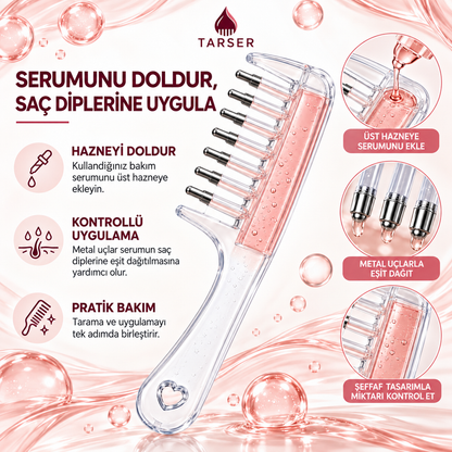 Tarser Kök Serum Tarağı – Güçlü, Gür ve Sağlıklı Saçlar İçin
